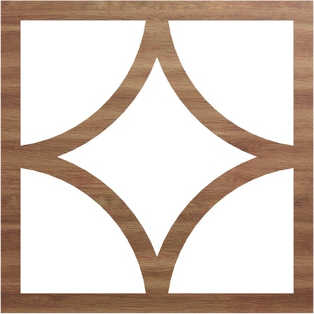 Ekena Millwork Statesman Wood Fretwork Pierced Ceiling Medallion, Walnut, 36"OD x 23"ID x 3/8"T CMWP36X36X0375STWA